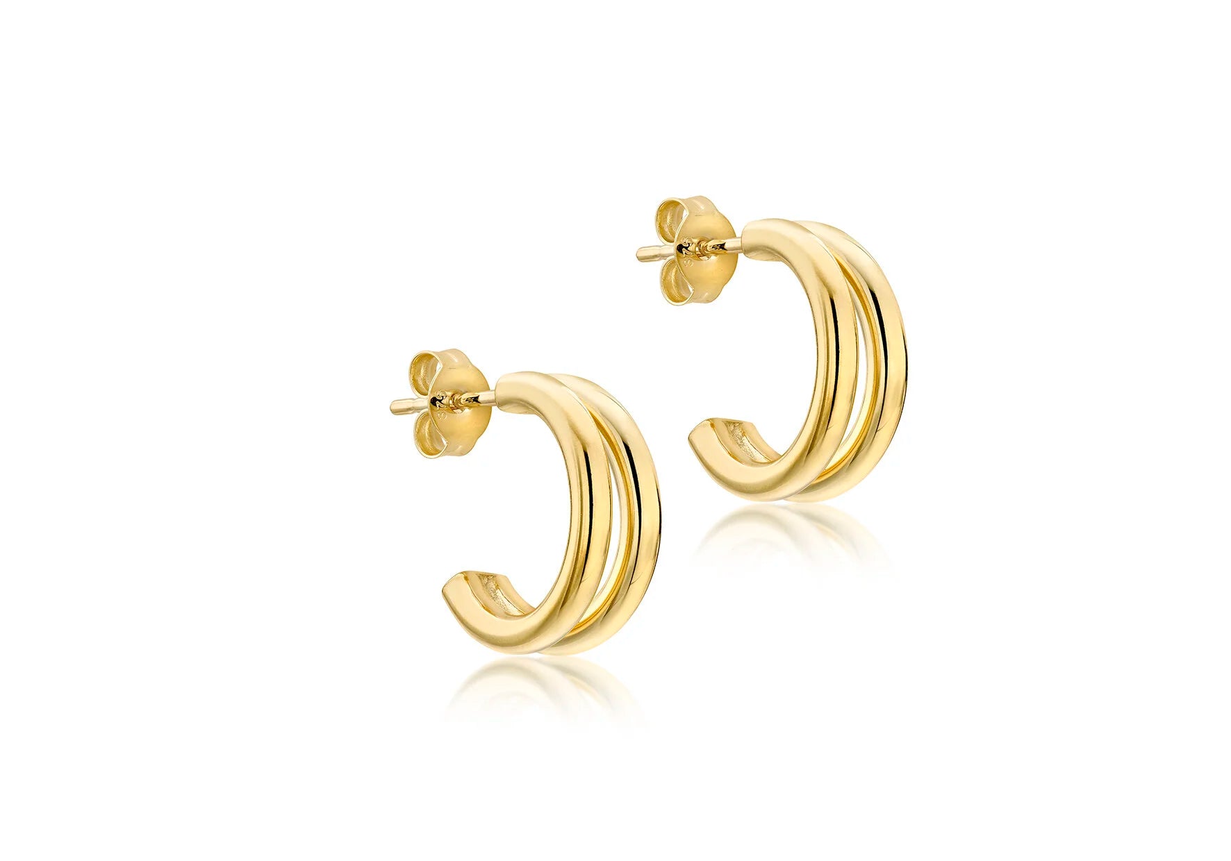 9ct Gold Double Hoop Earrings