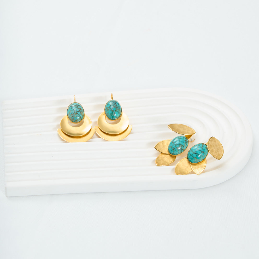 Turquoise Flower Earrings