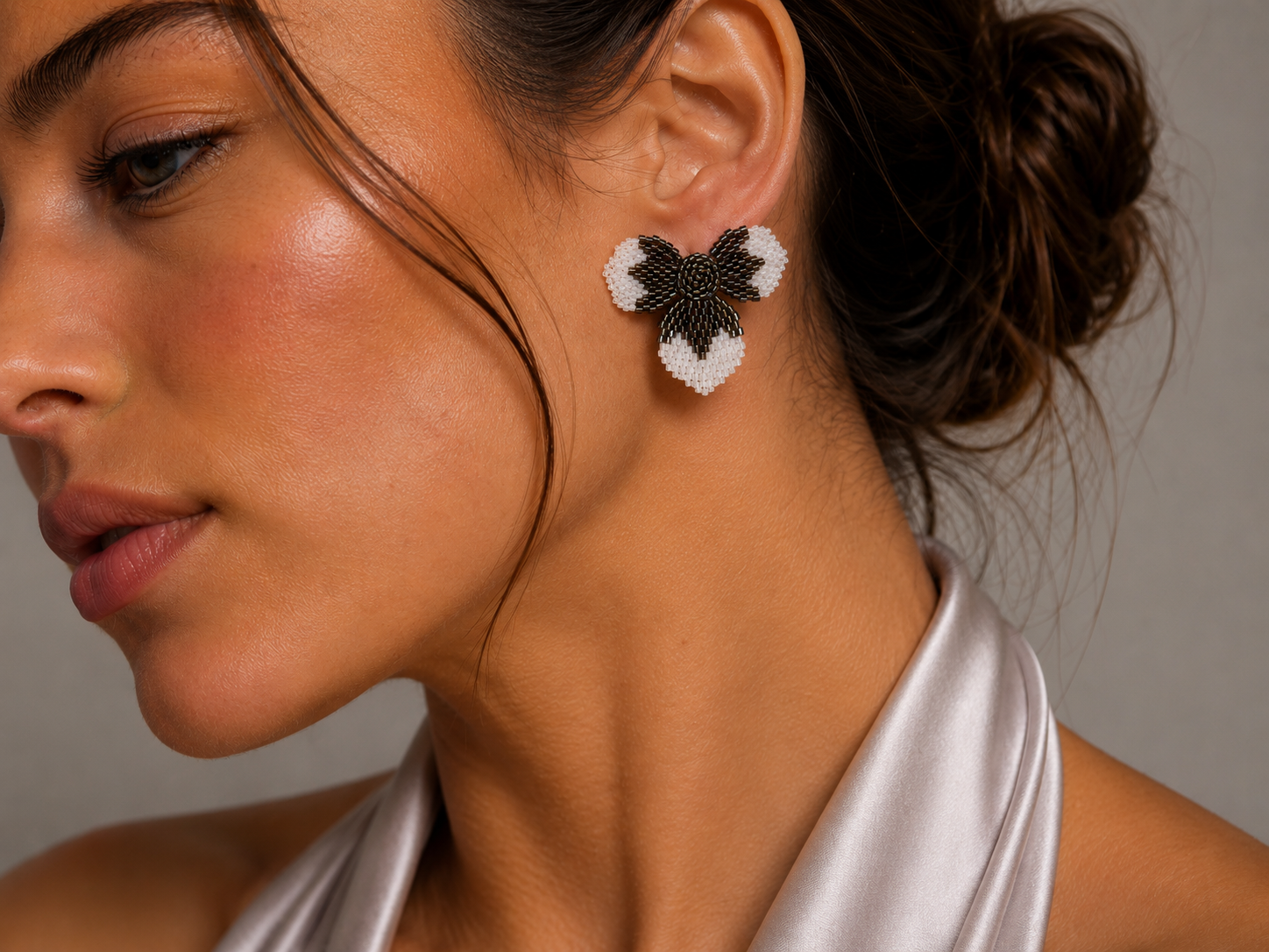Midnight Orchid Studs