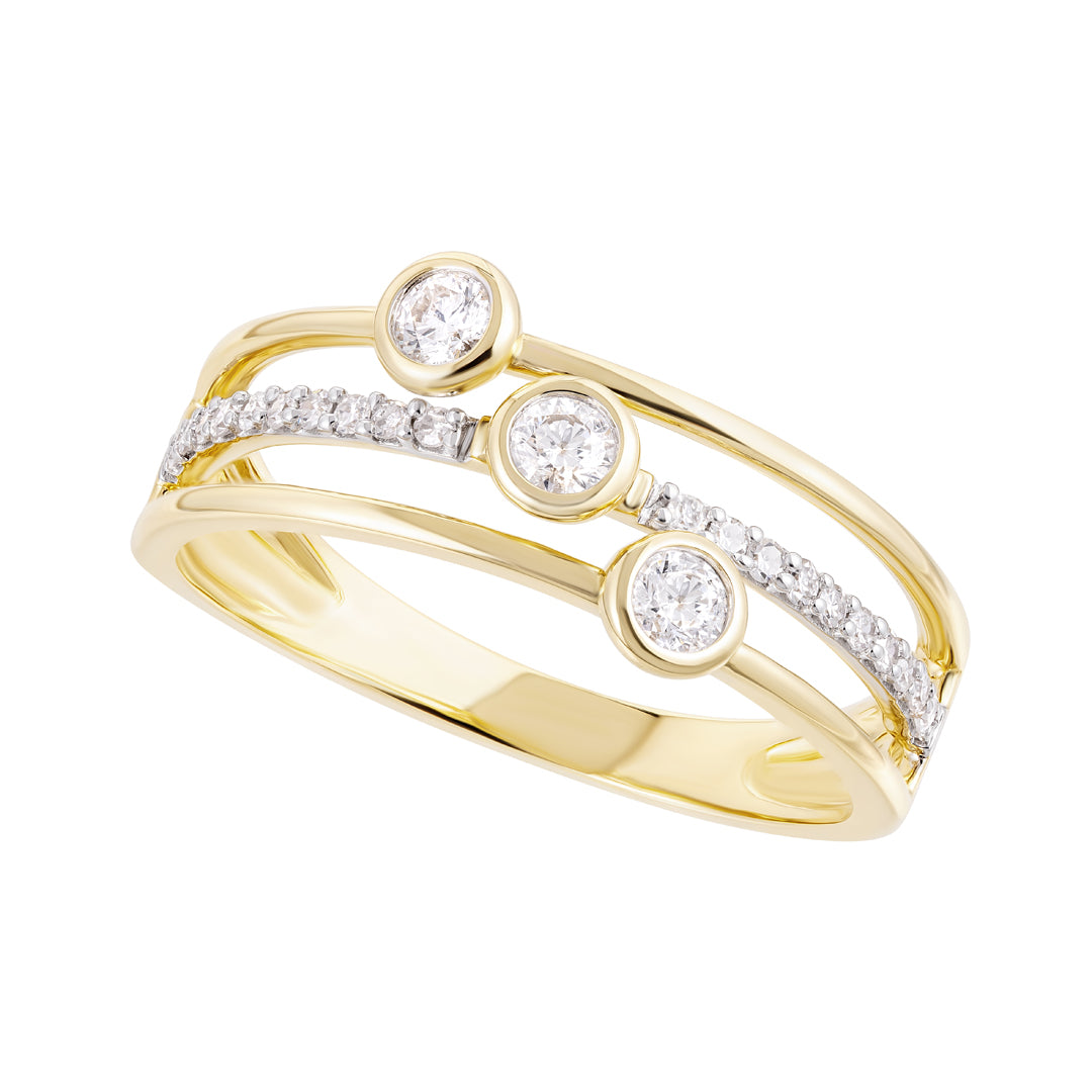 9ct Triple Stack Ring