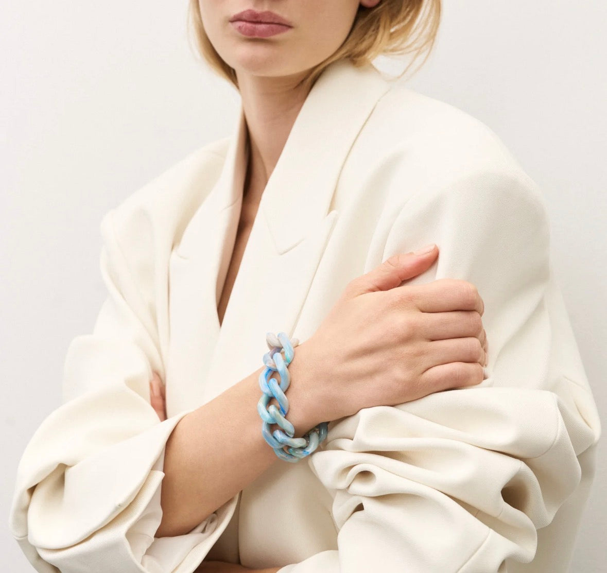 Flat Chain Bracelet Sea Wave