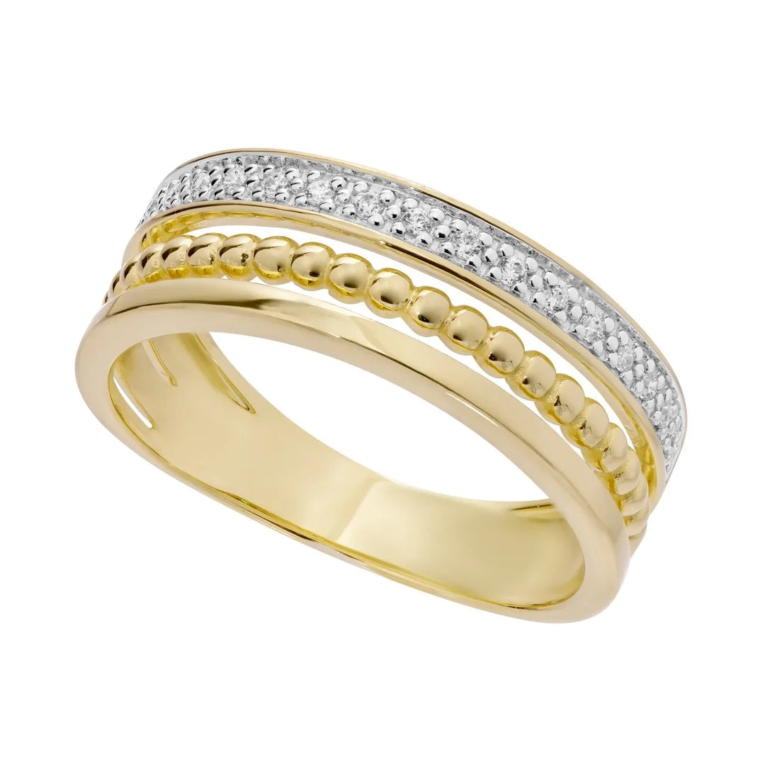 9ct Gold Statement Layered Ring