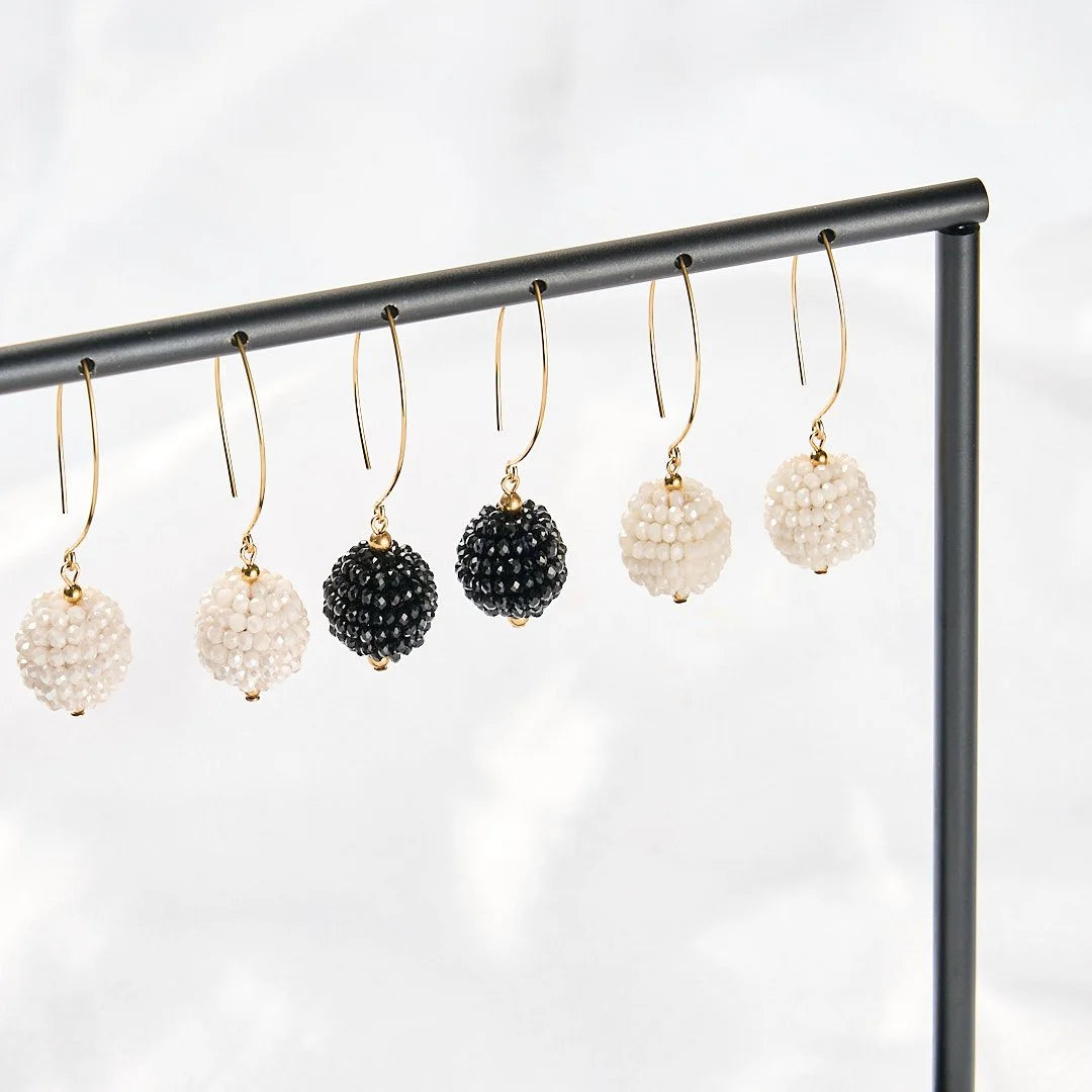 Cream Cluster Earrings