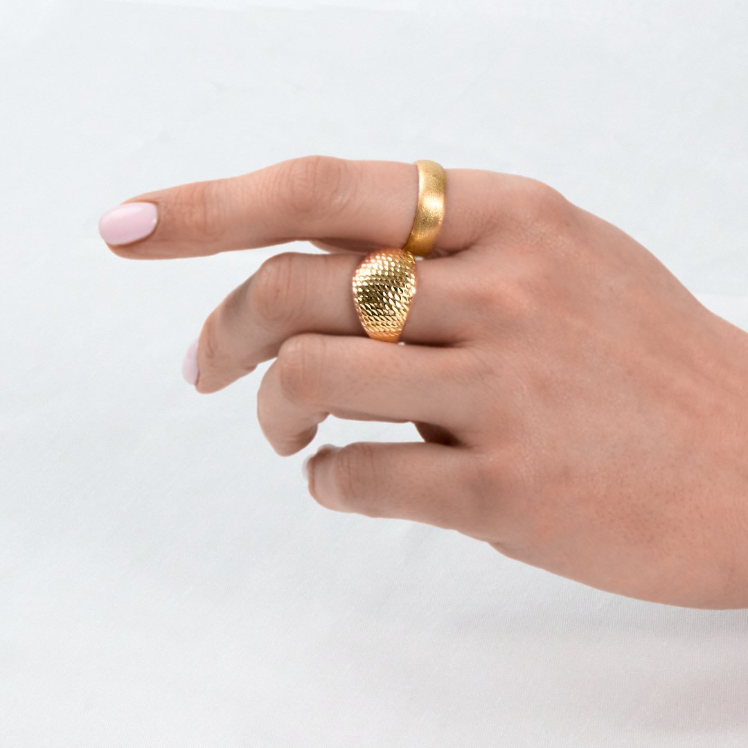 9ct Gold Satin Band Ring