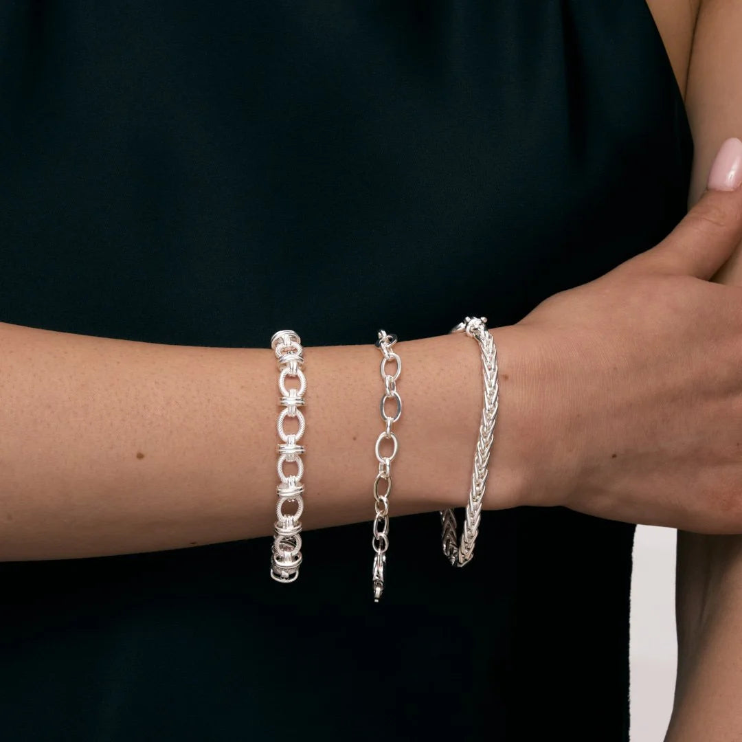 Silver Rope Weave Bracelet