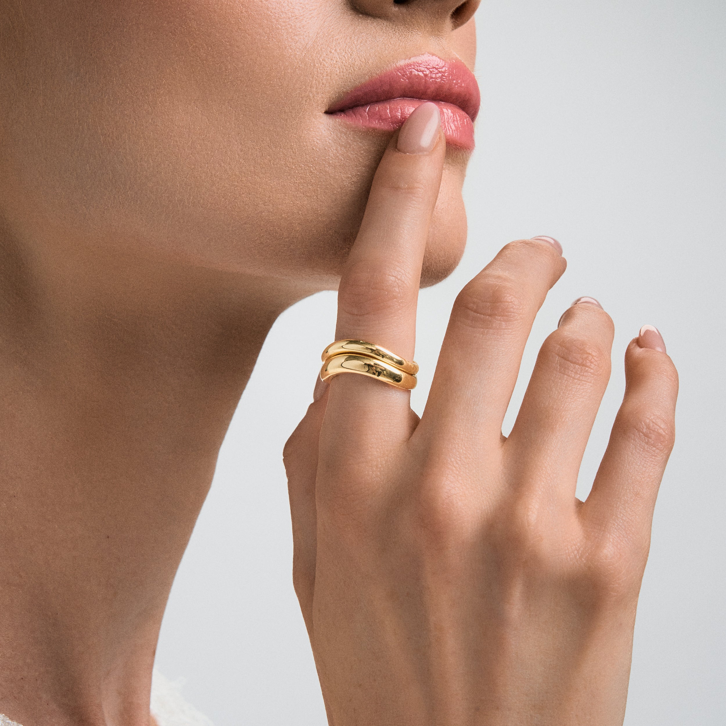 9ct Gold Thick Wave Ring