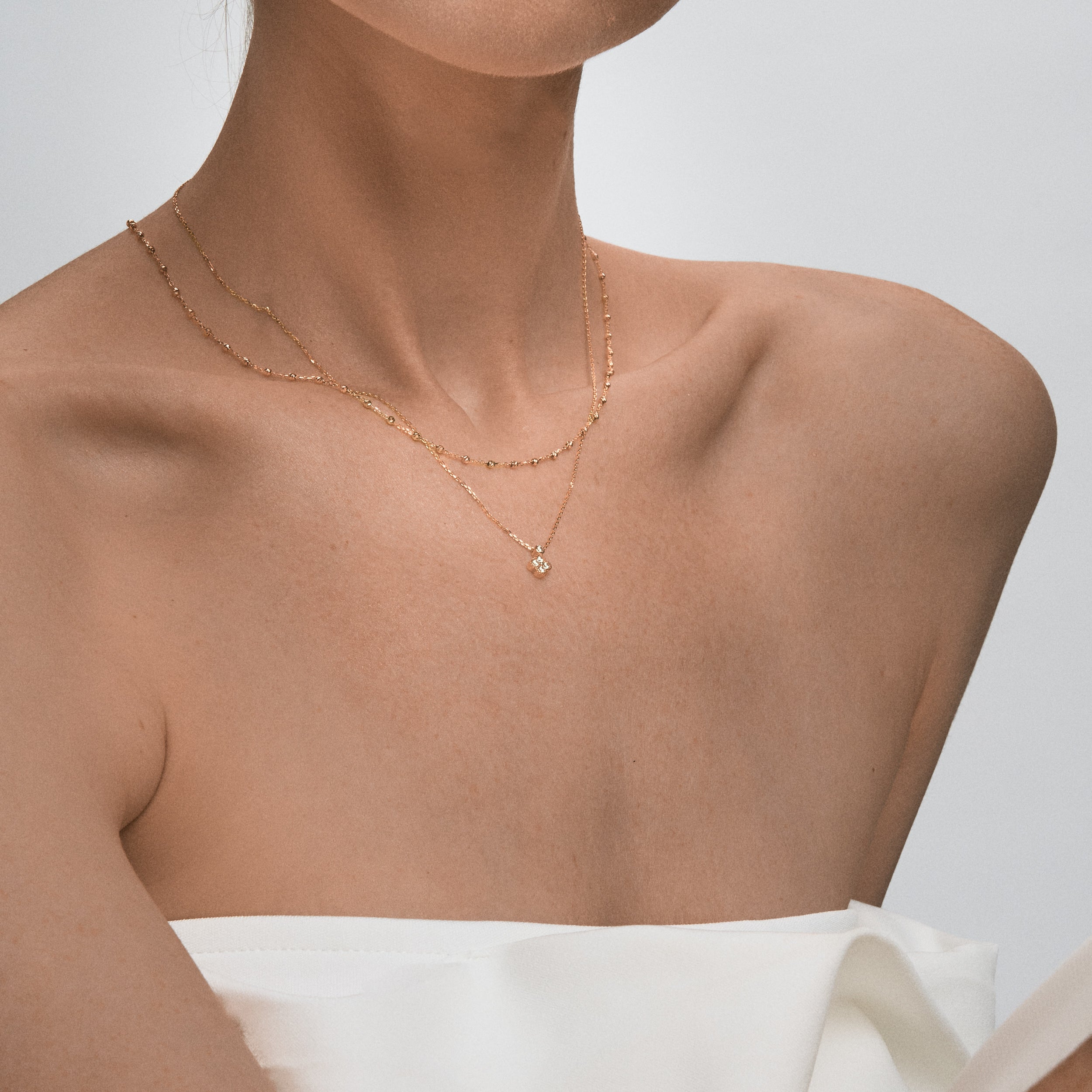 9ct Cz Clover Pendant