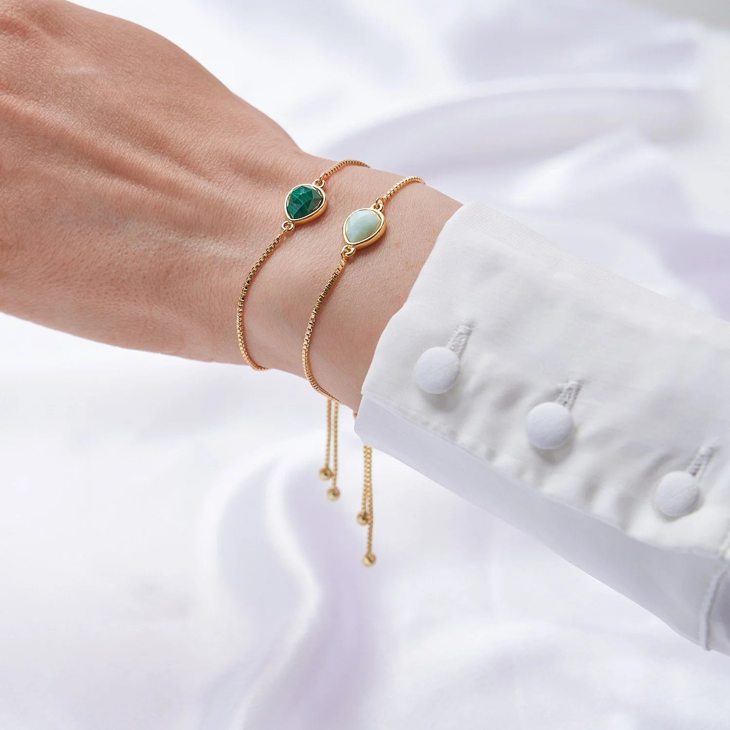 Malachite Drop Bracelet