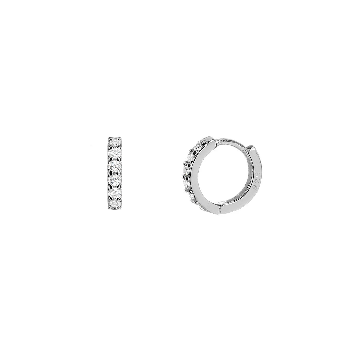 Mini Silver Huggie