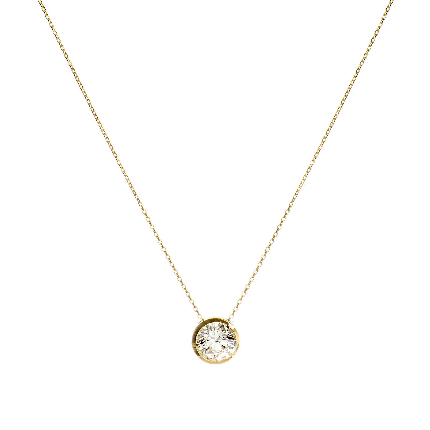 9ct Gold Floating Diamond Necklace