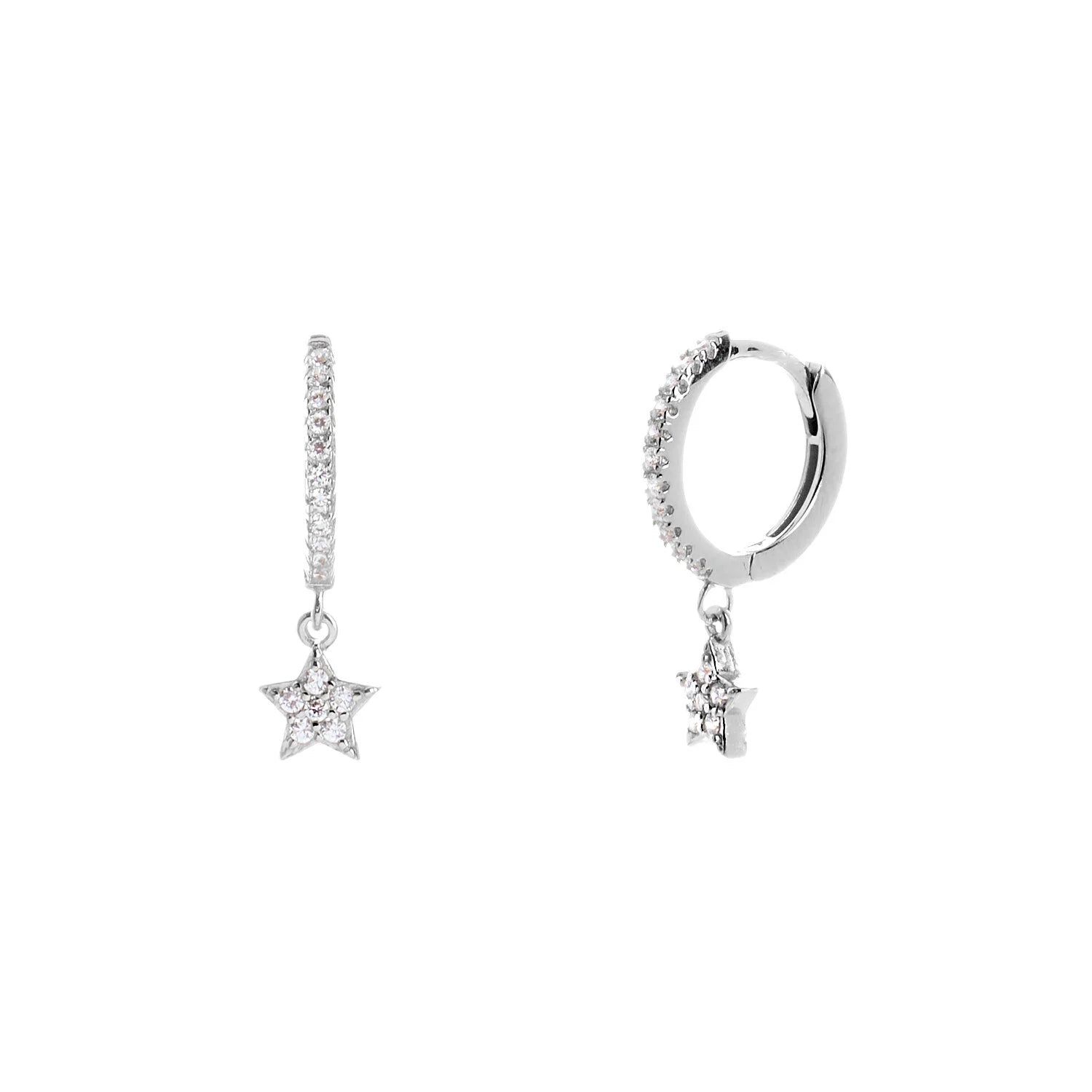 Silver Star Huggie