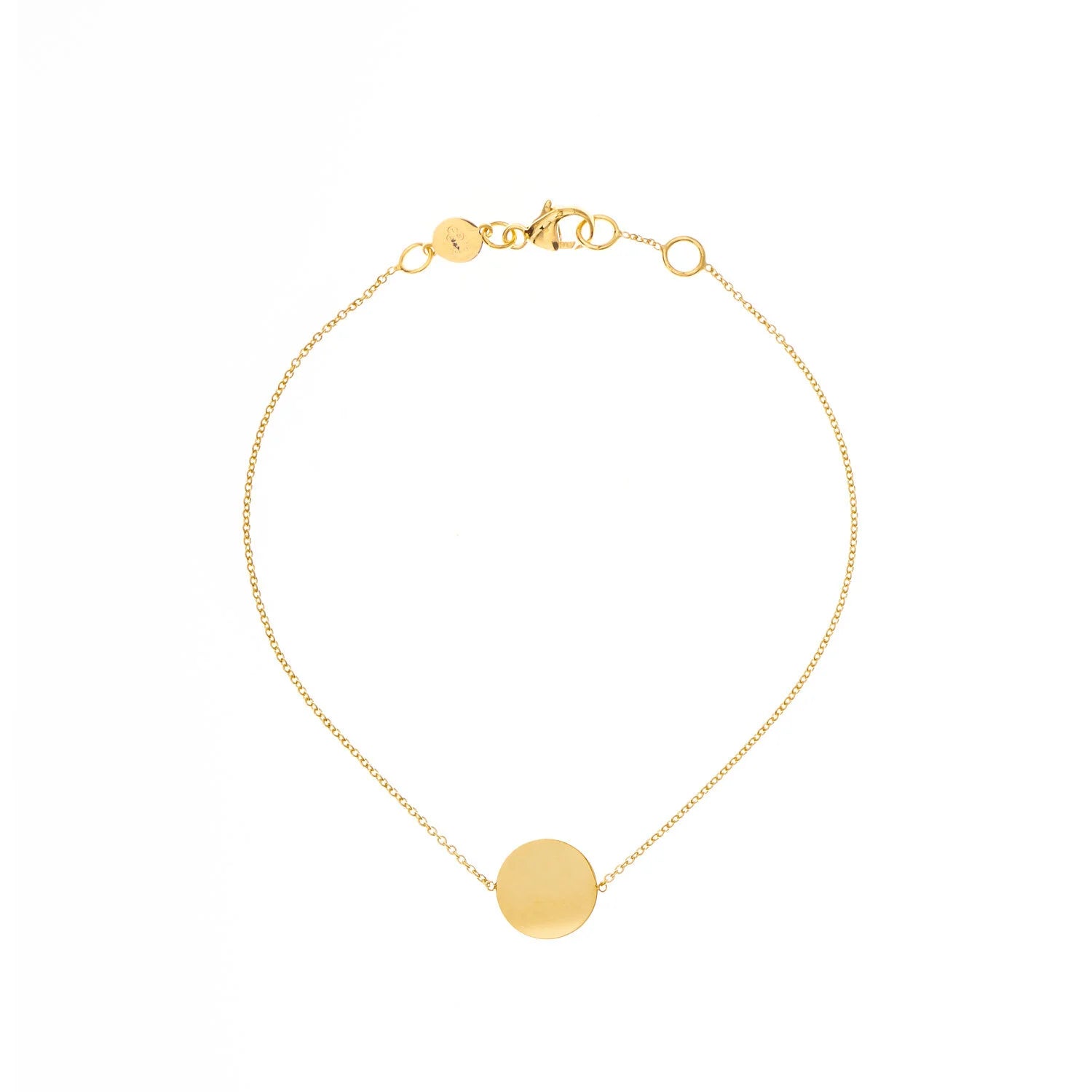 9ct Gold Disc Bracelet