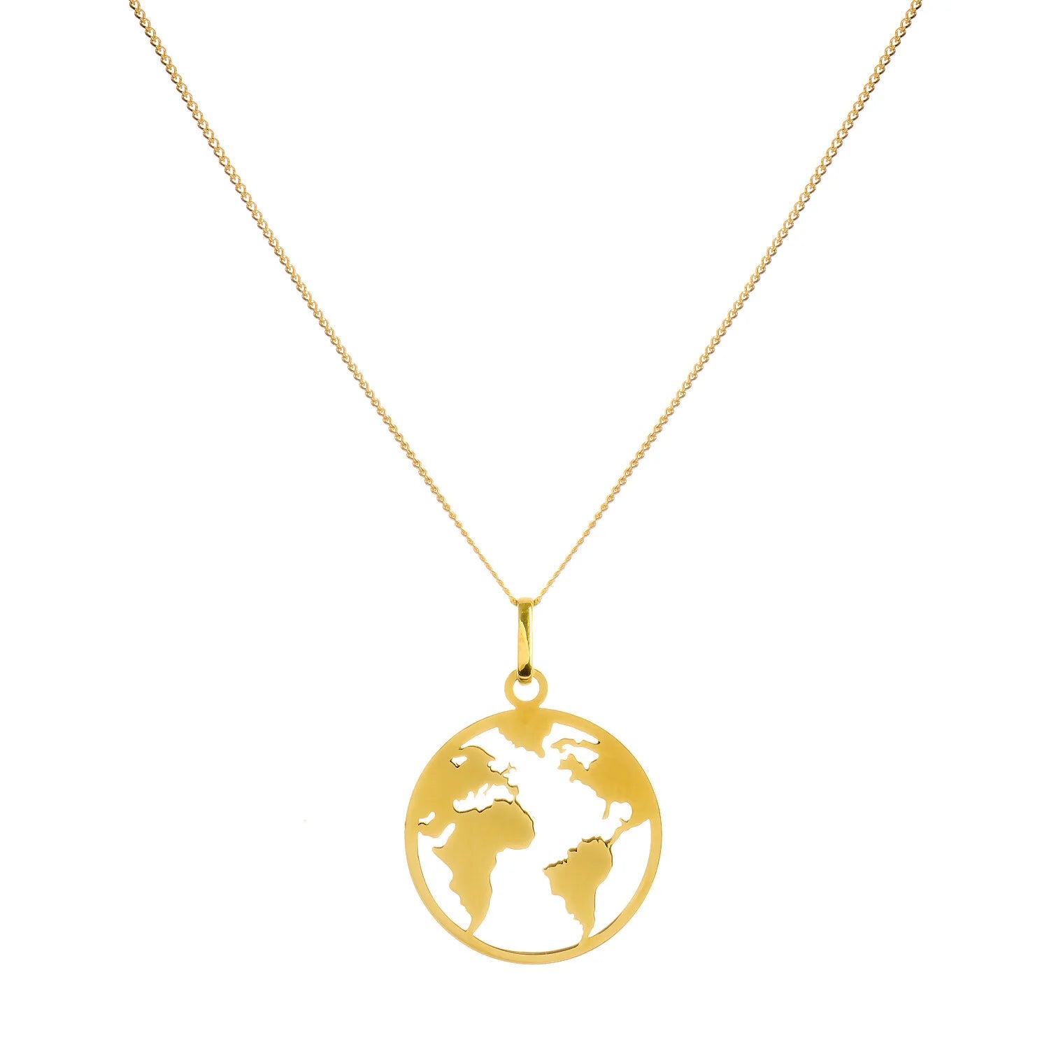 9ct Gold World Pendant