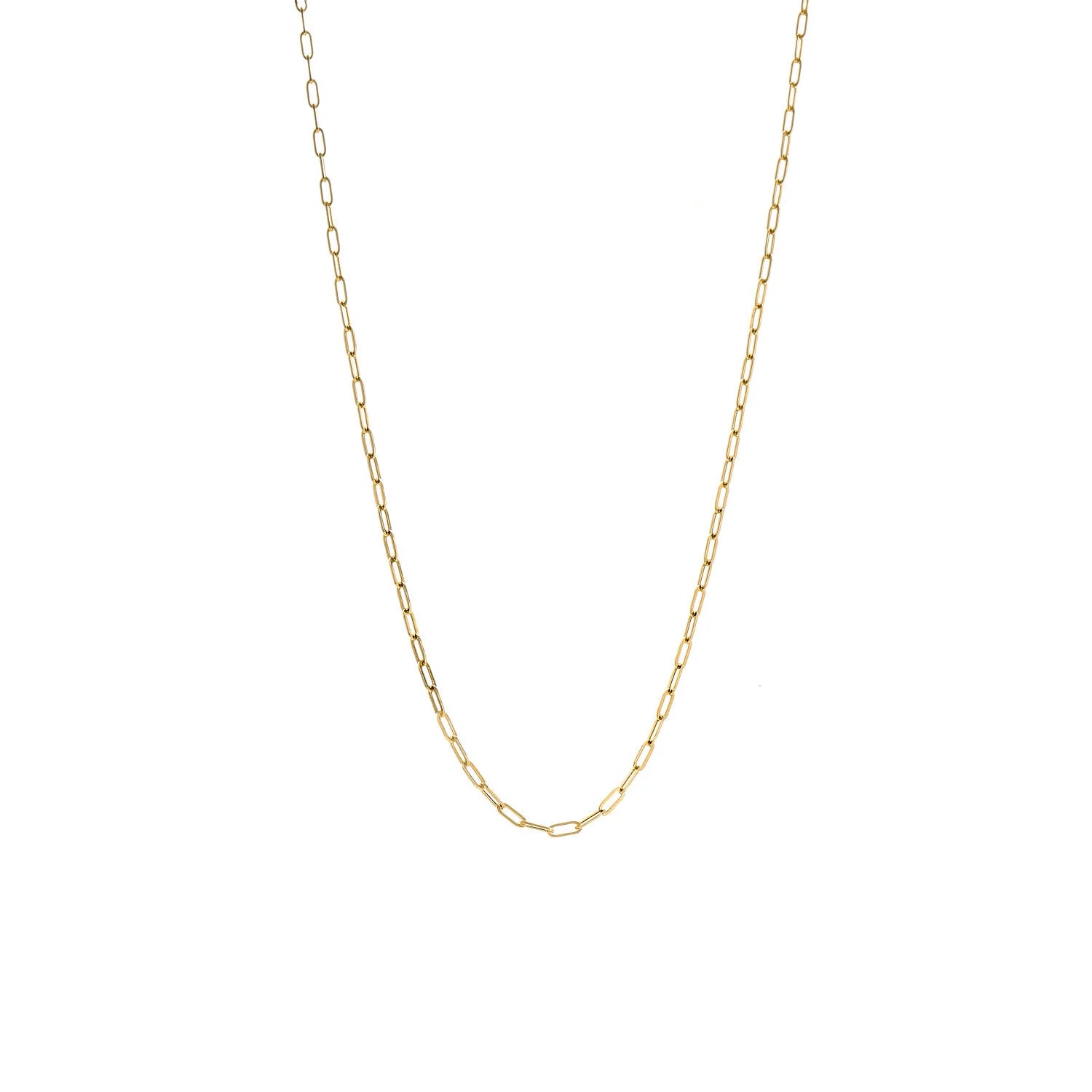9ct Gold Small Paperclip Chain Necklace