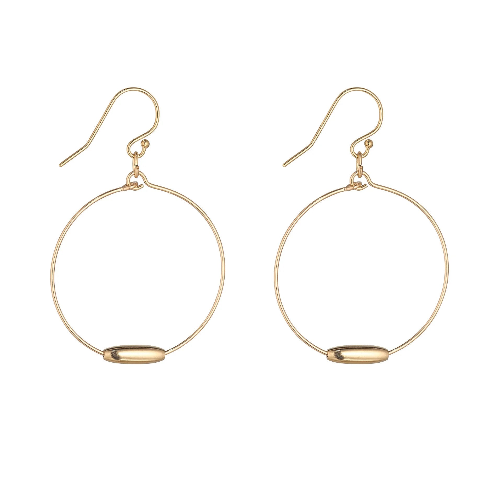 Bean Hoop Earrings