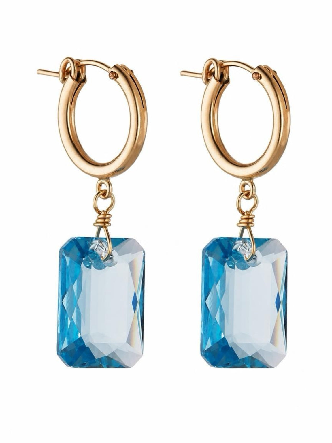 Aquamarine Clip Hoop