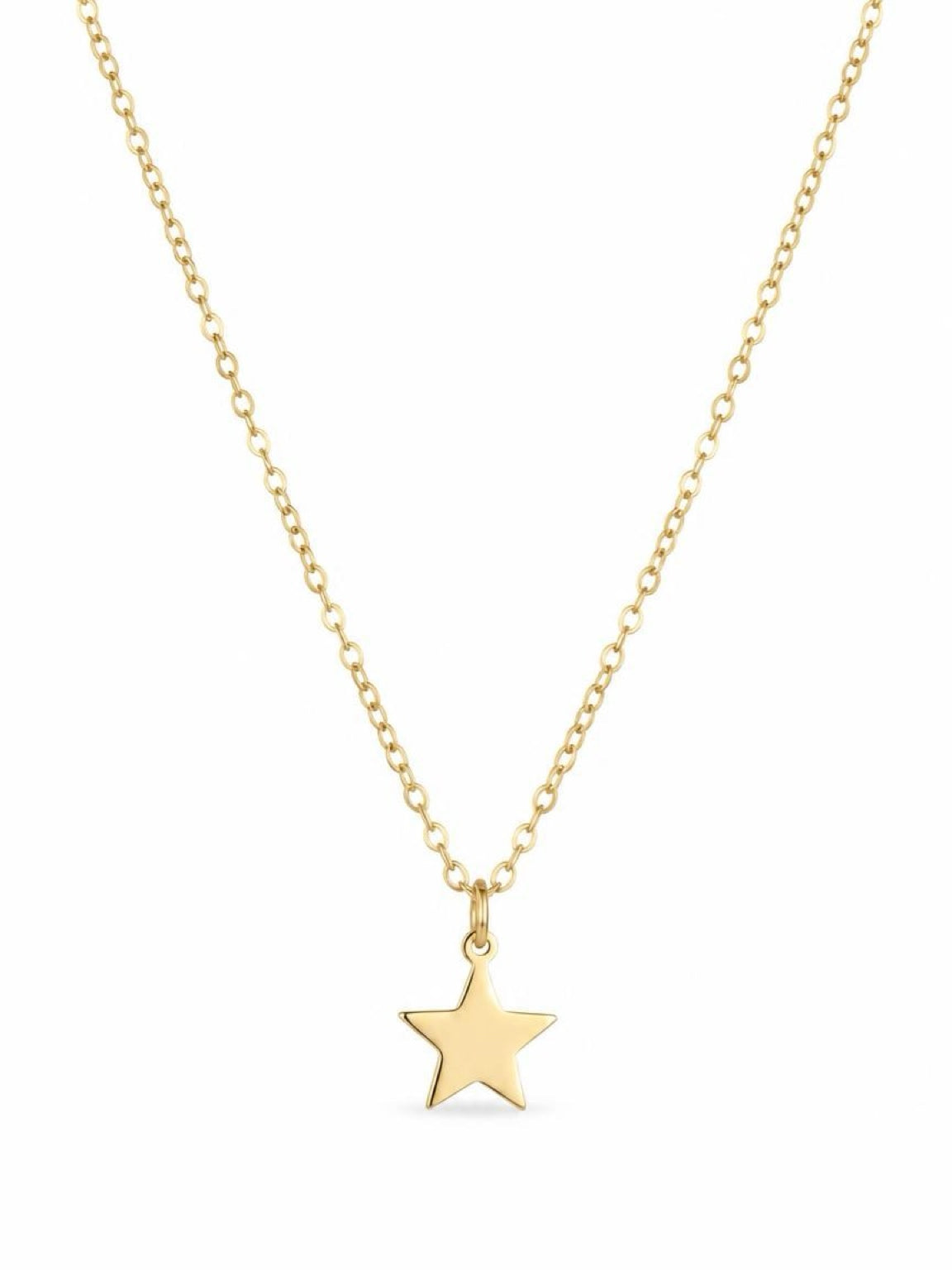 Solid Star Pendant Necklace