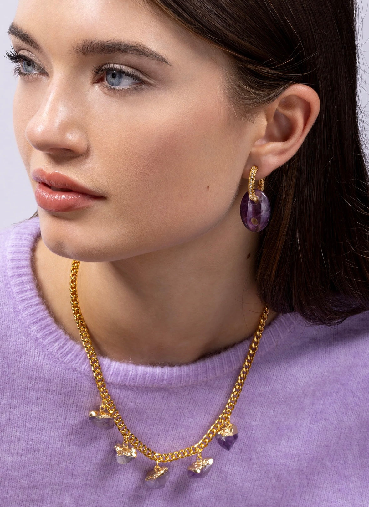 Infinity Hoops - Amethyst