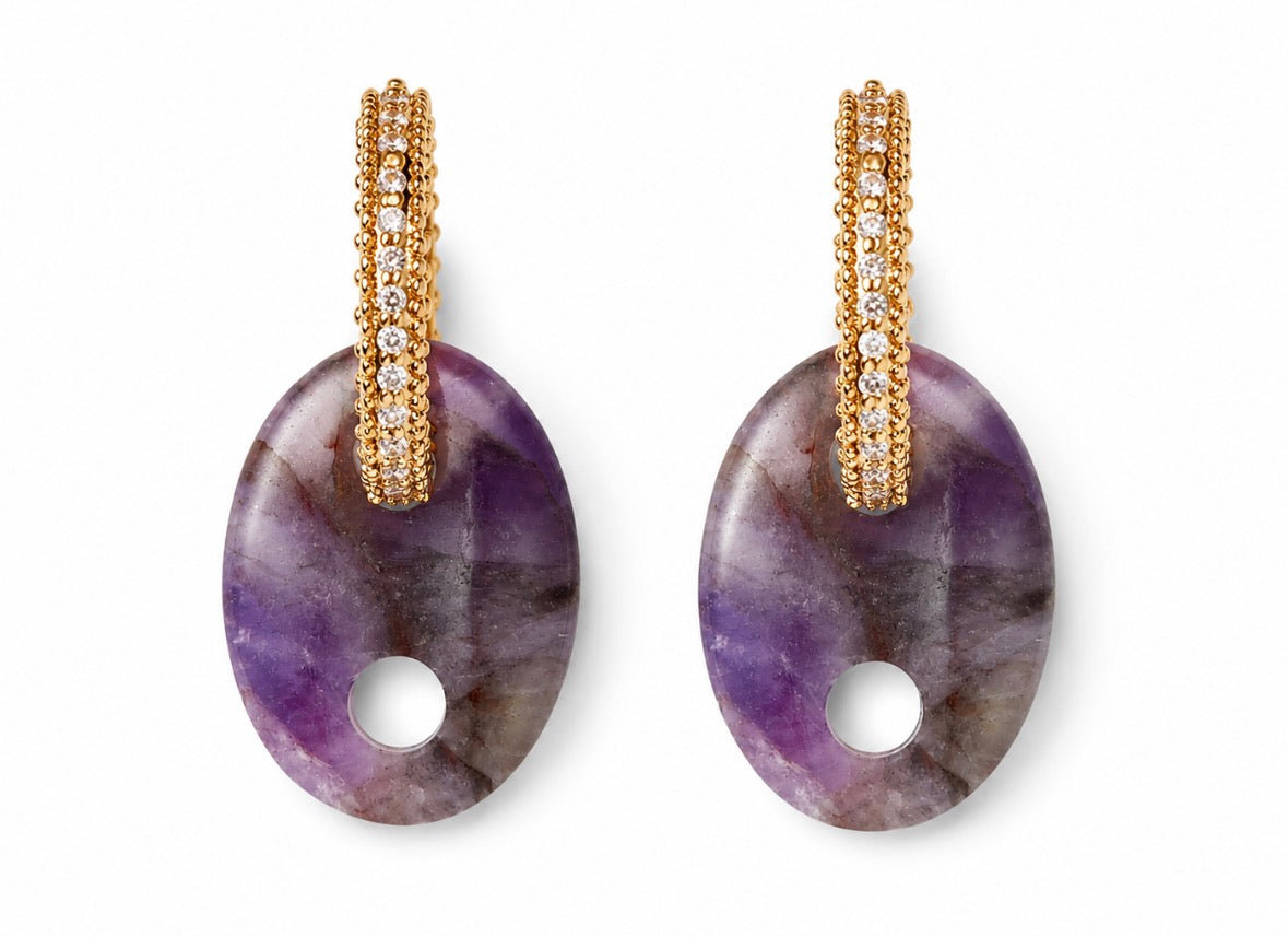 Infinity Hoops - Amethyst