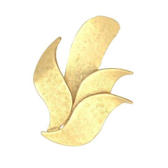 Abstract Gold Leaf Brooch