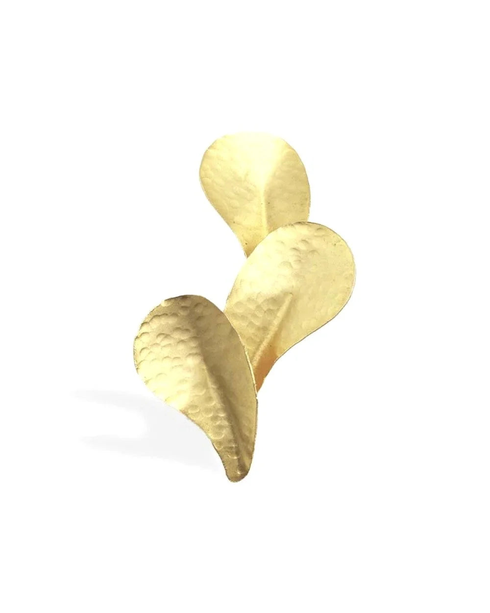 Golden Leaf Drop Brooch