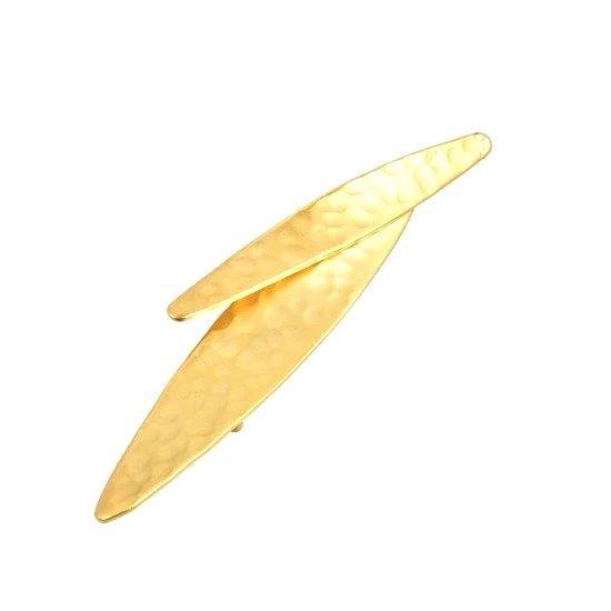 Hammered Gold Leaf Brooch