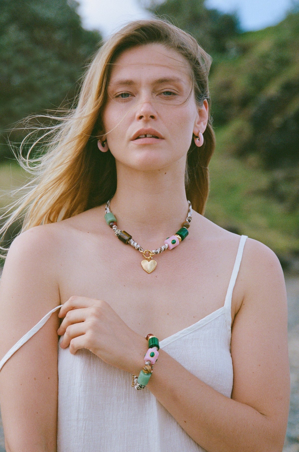Big Swell Hoops Rose Blush