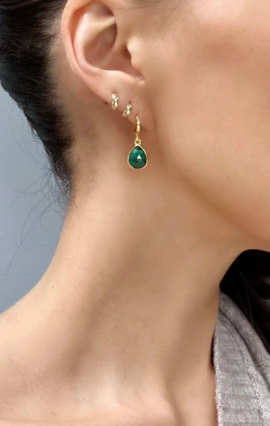 Malachite Drop Earrings