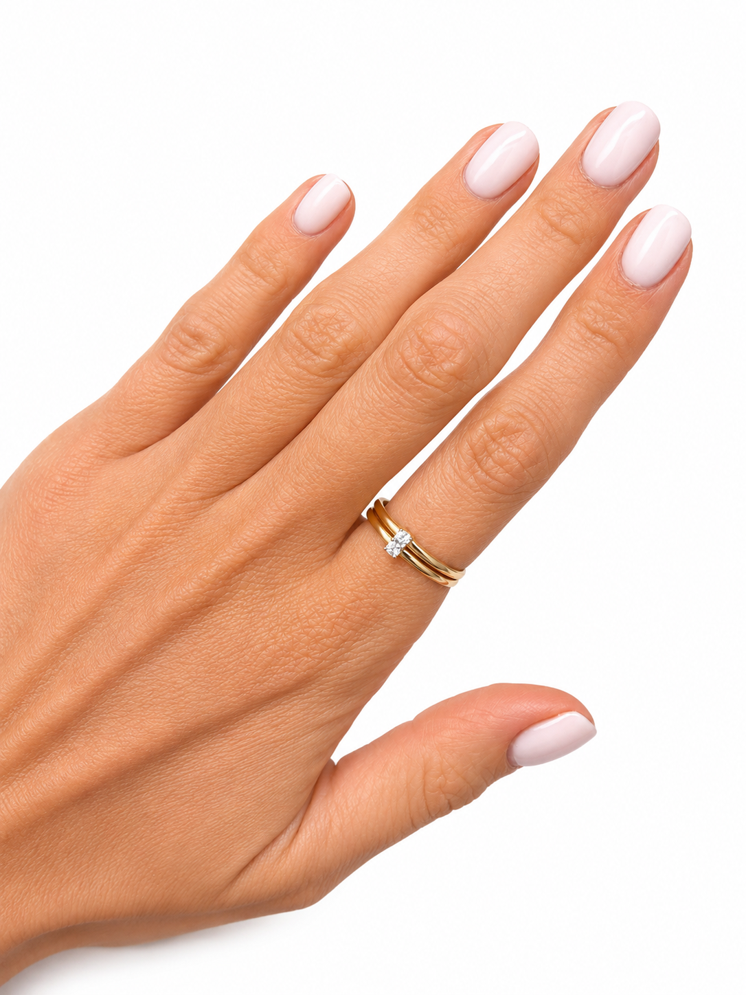 9ct Cz Twin Band