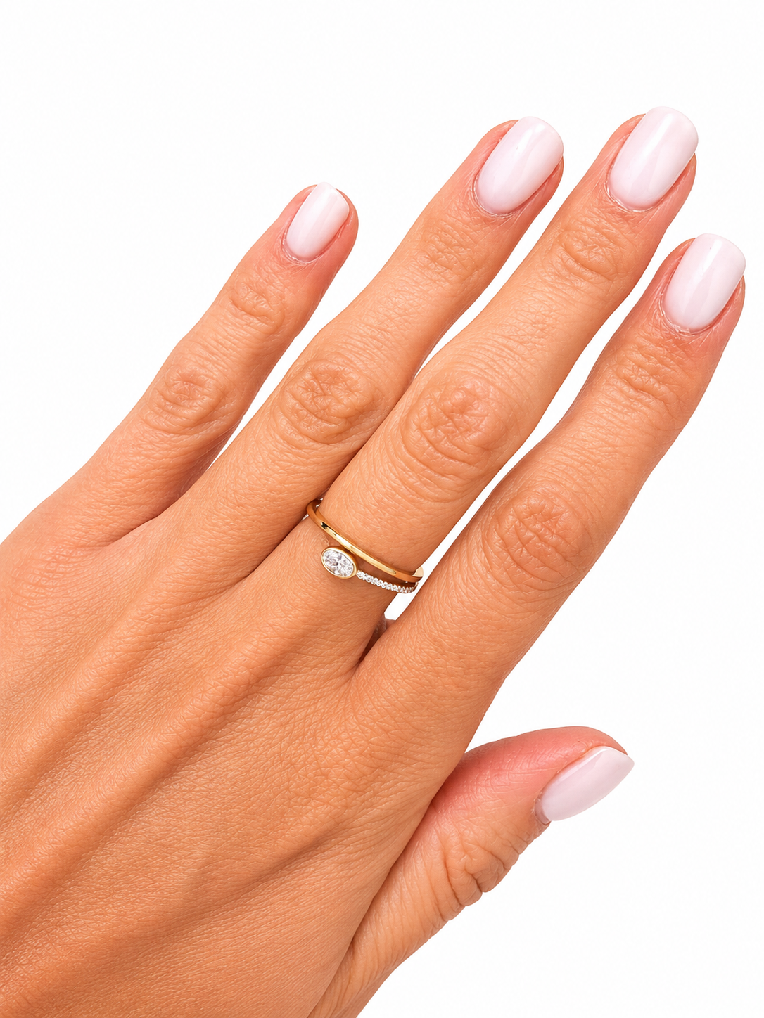 9ct Rubover East West Ring