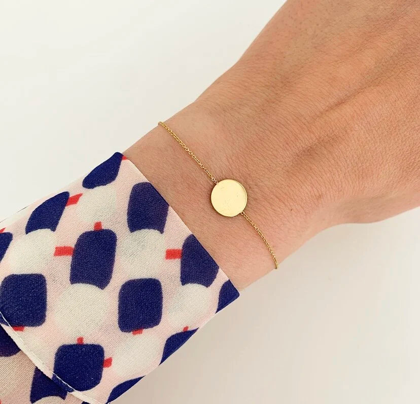 9ct Gold Disc Bracelet