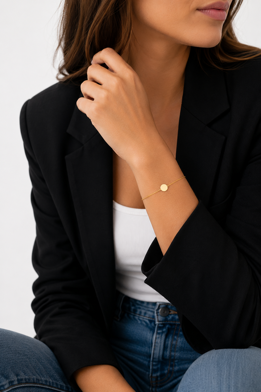 9ct Gold Disc Bracelet