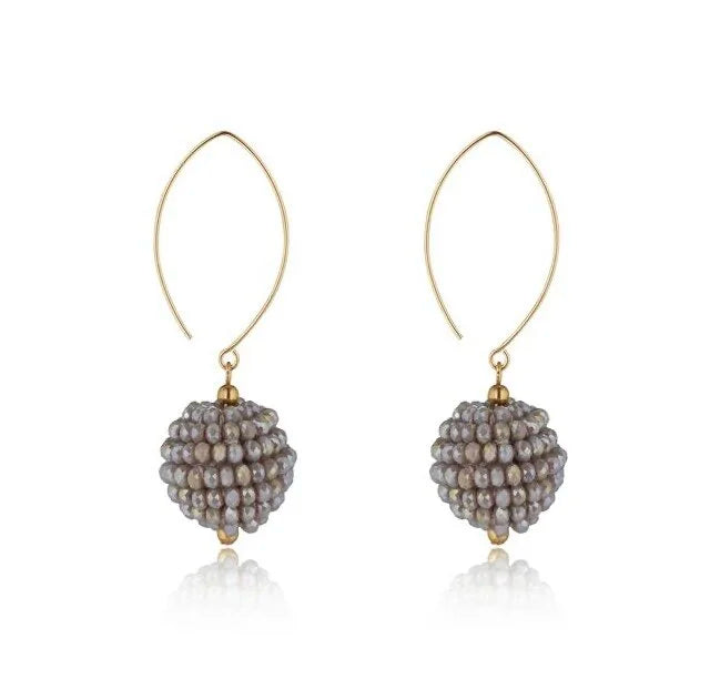 Grey Cluster Earrings