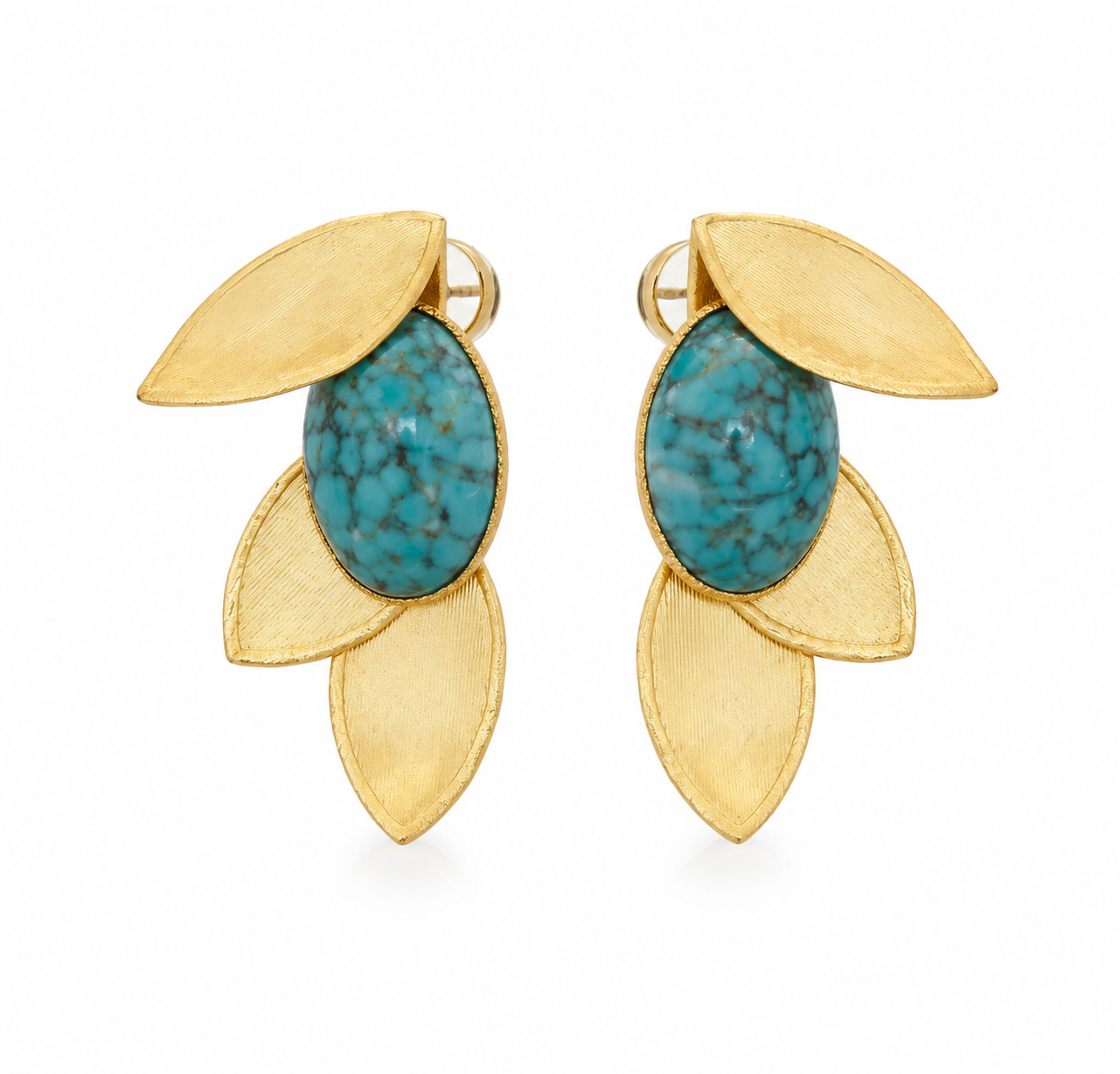 Turquoise Flower Earrings