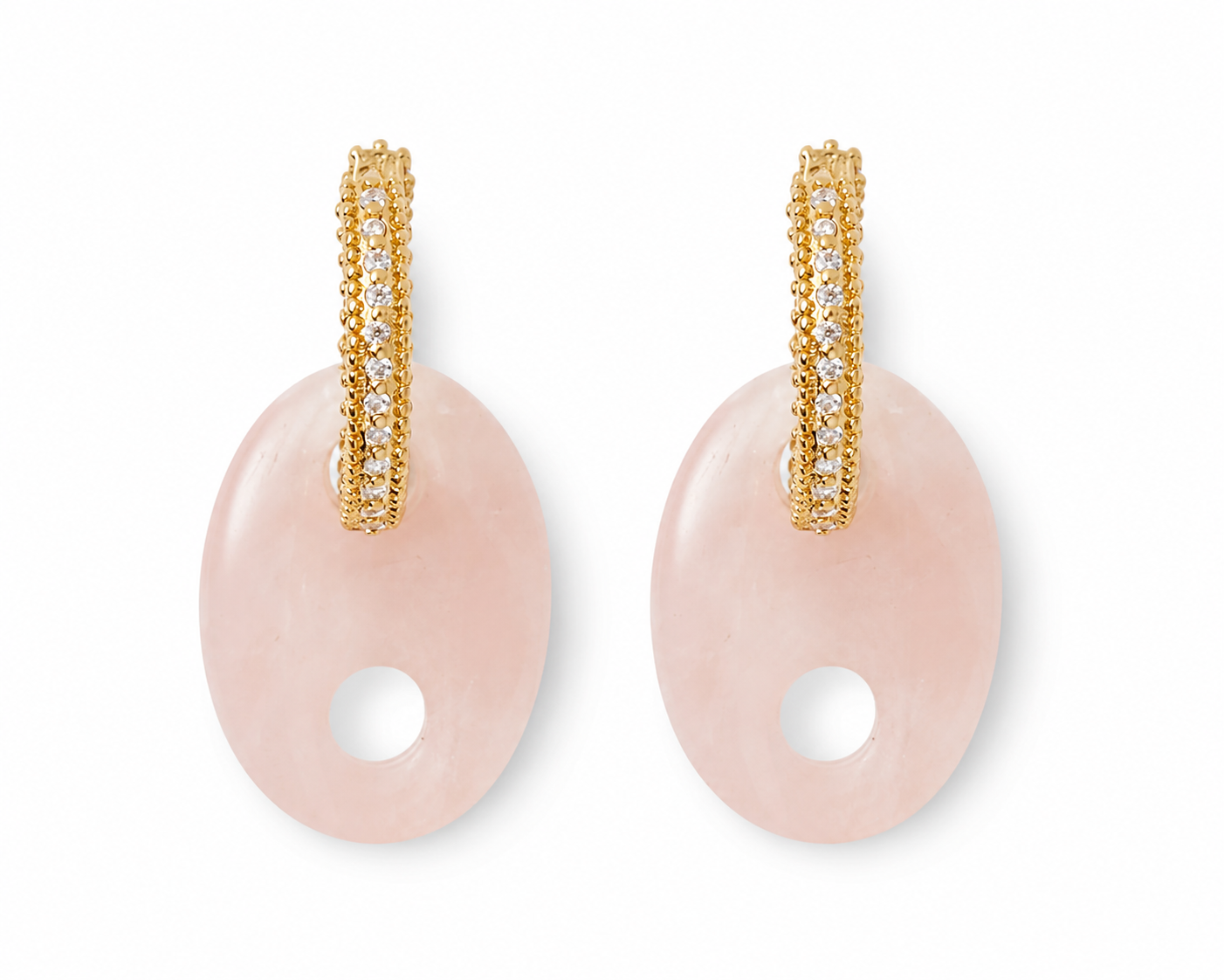 Infinity Hoops - Rose Quartz