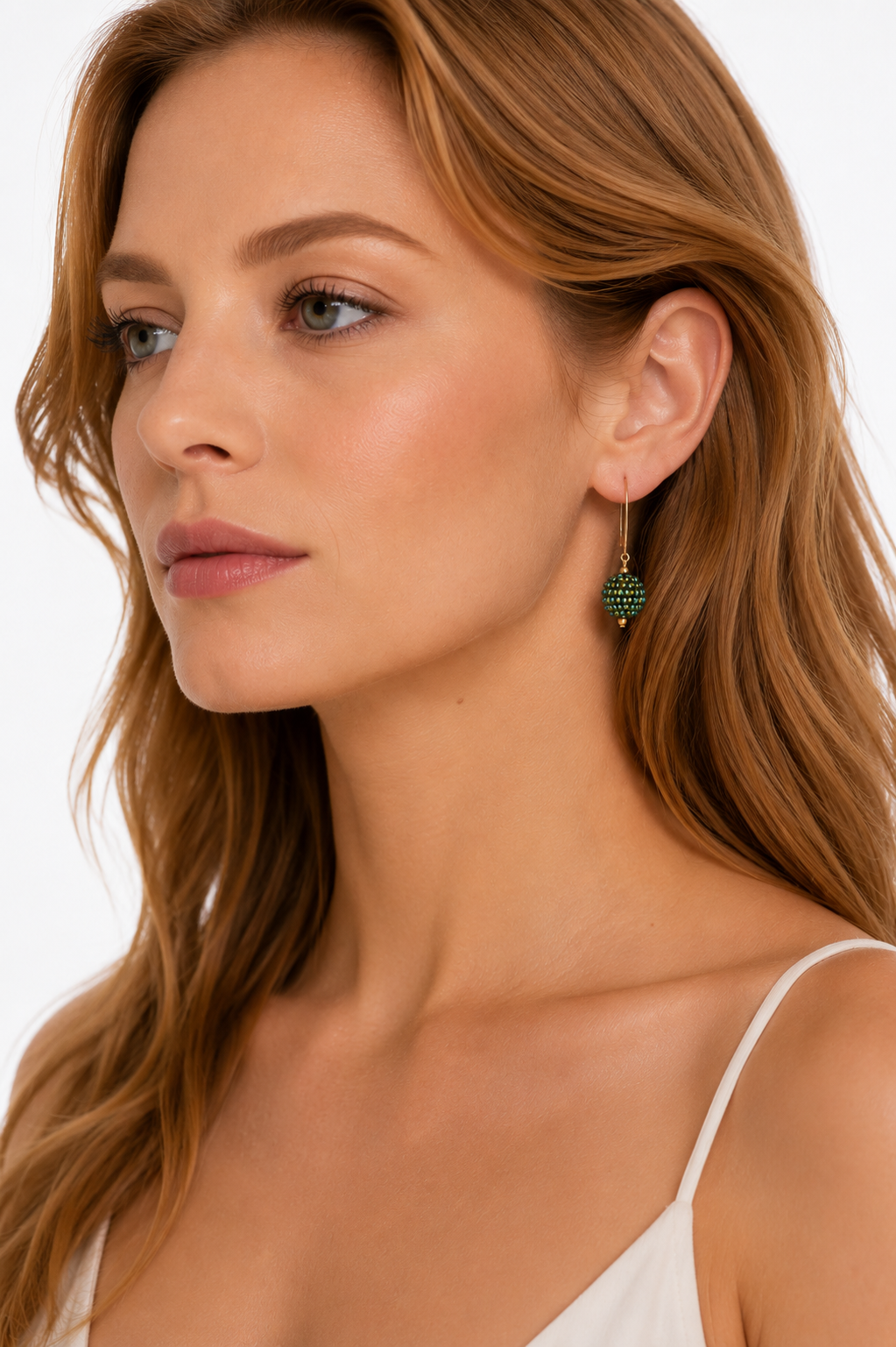 Green Cluster Earrings