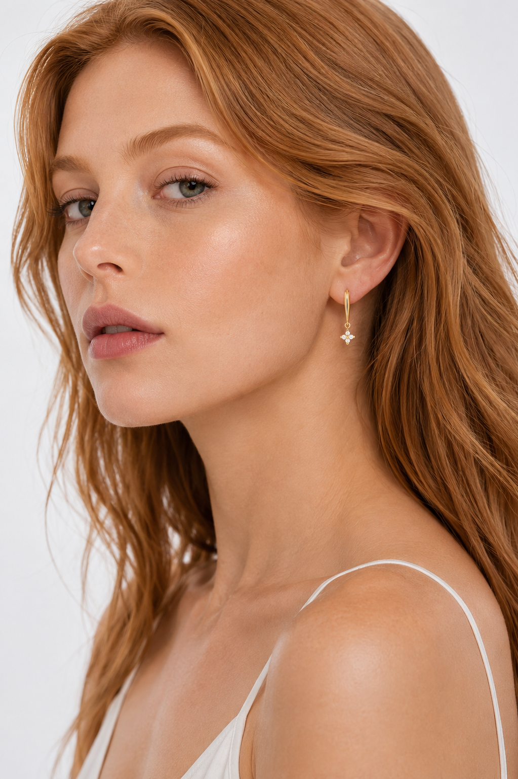 9ct Clover Drop Earring