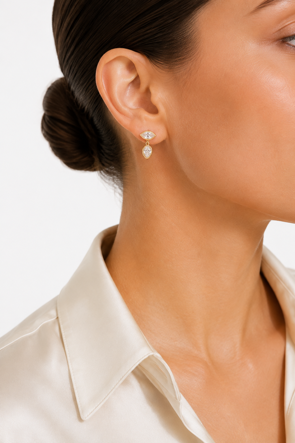 9ct Gold Dewdrop Drop Earrings