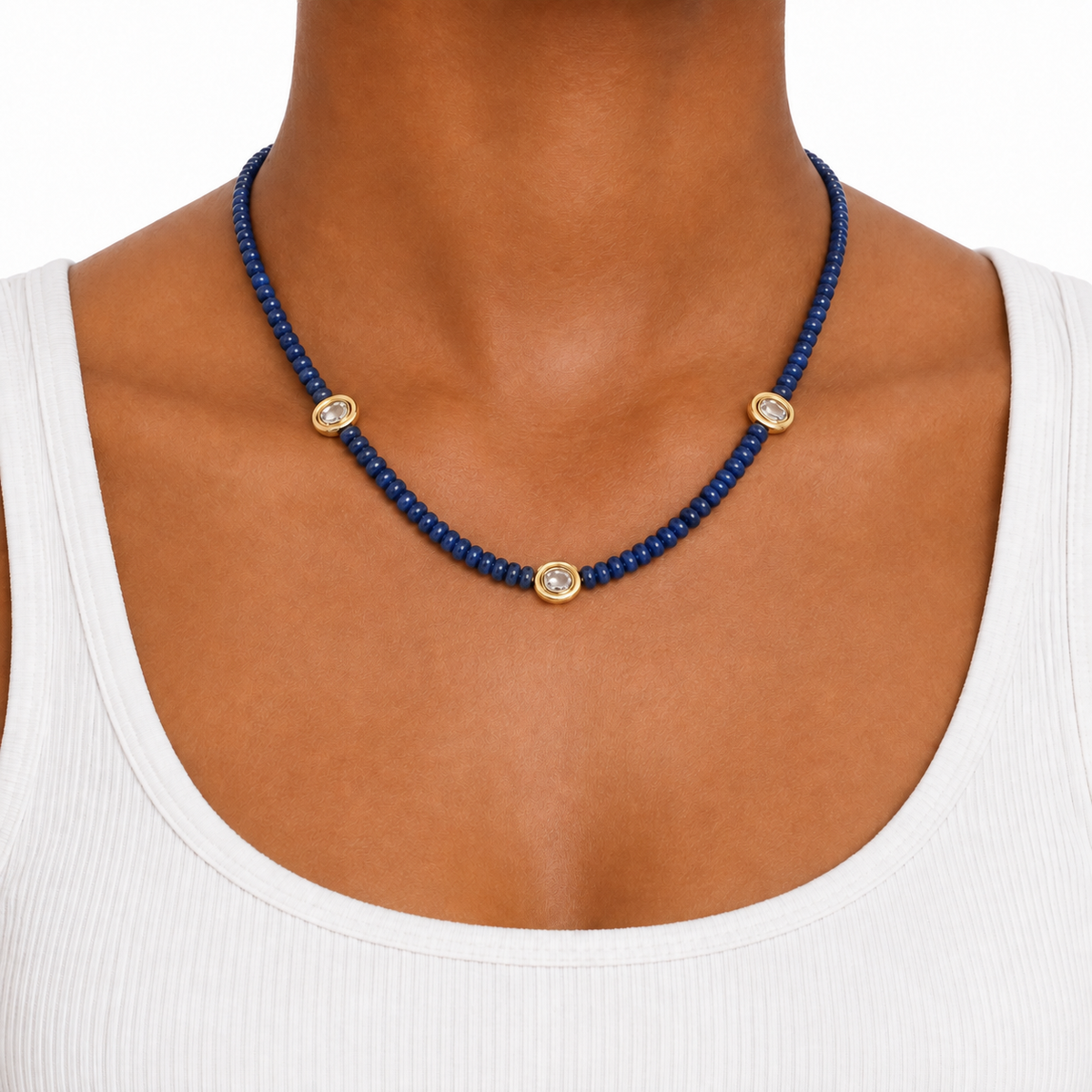 Lucie Necklace Blue Sodalite