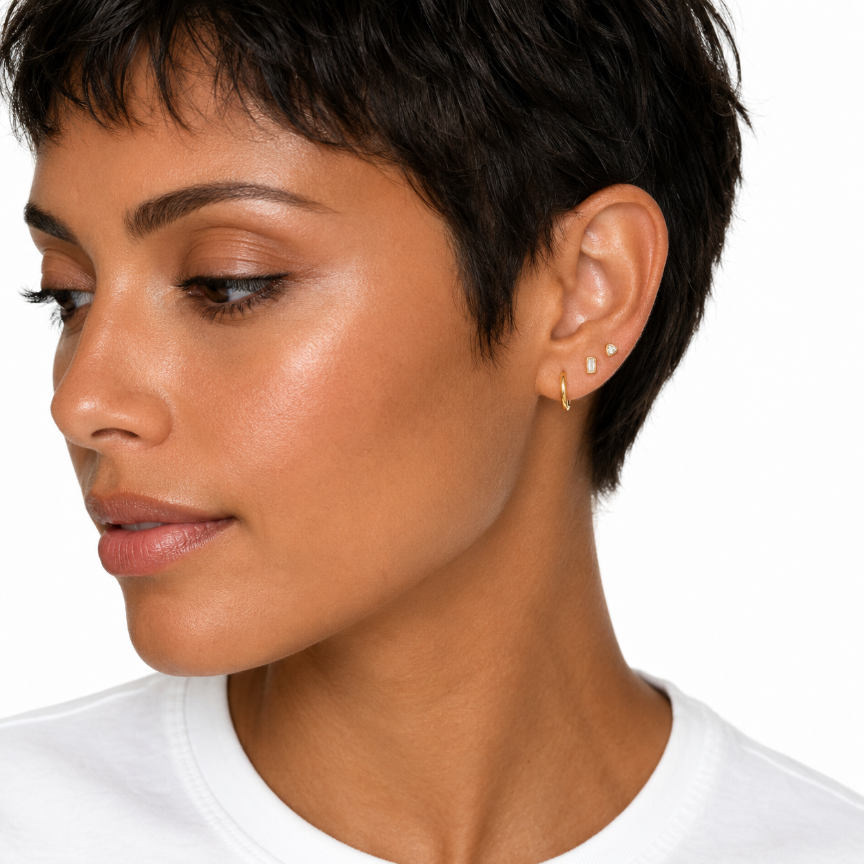 Mini Gold Triangle Studs
