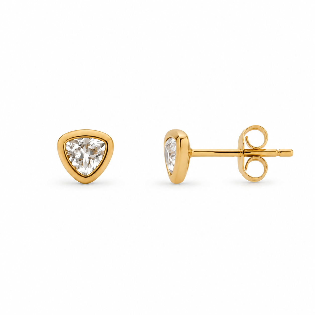Mini Gold Triangle Studs