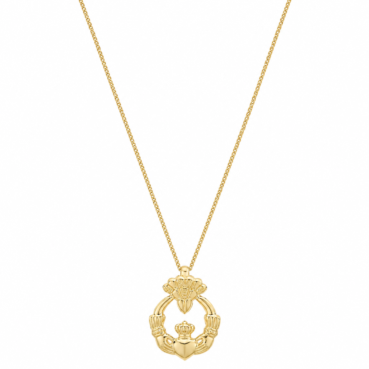 9ct Gold Claddagh Pendant