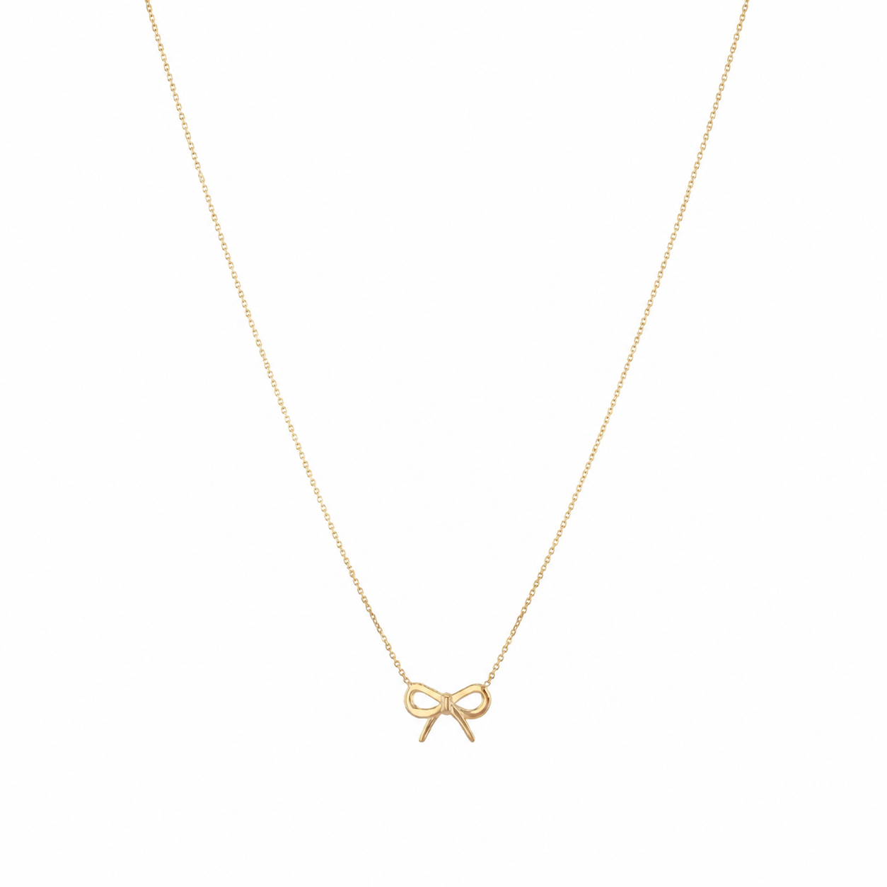9ct Gold Bow Necklace