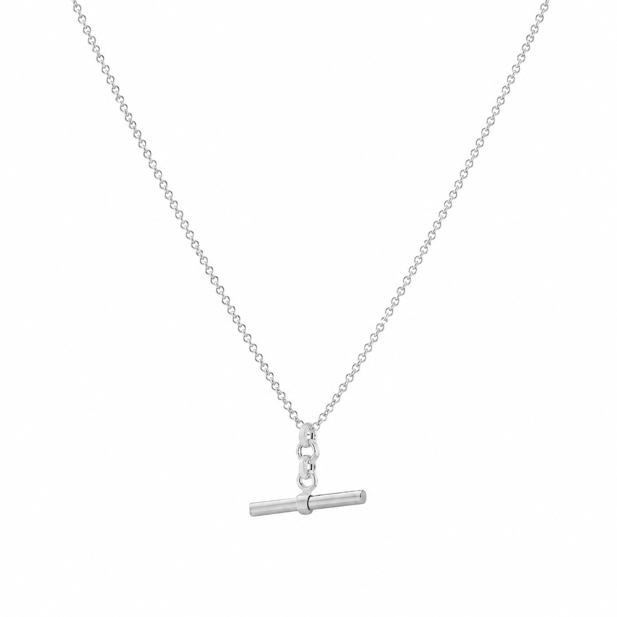 Silver T-bar Necklace