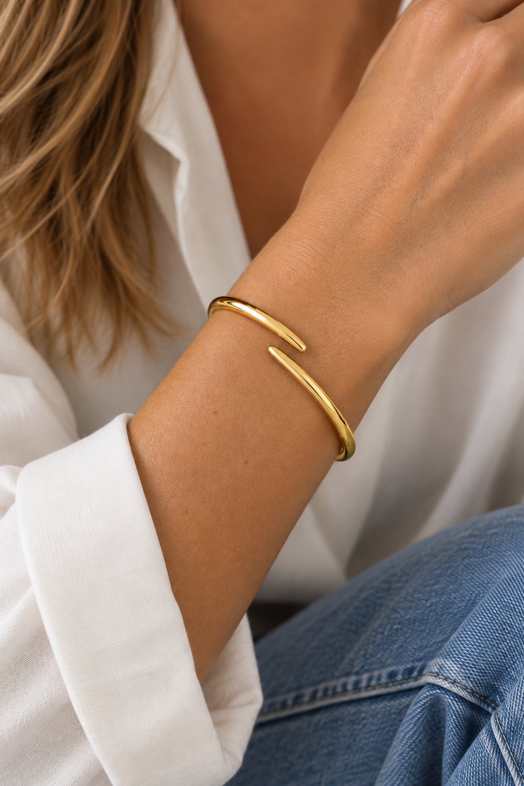 Gold Open Bangle