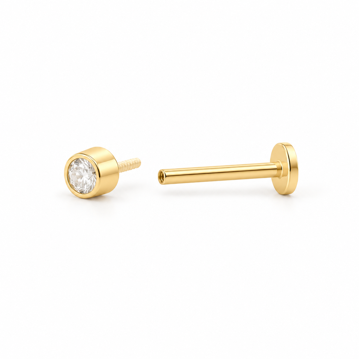 Gold Cubic Flatback