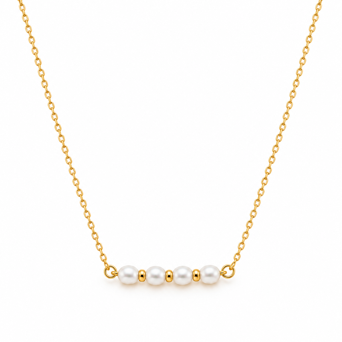 Rice Pearl and Flat Bead Pendant