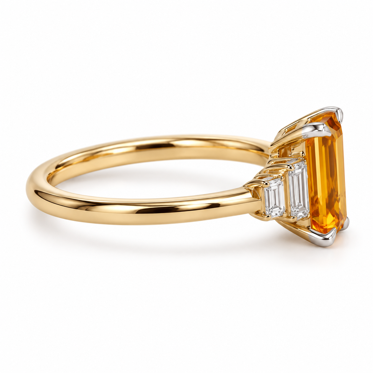 Citrine & Diamond Ring