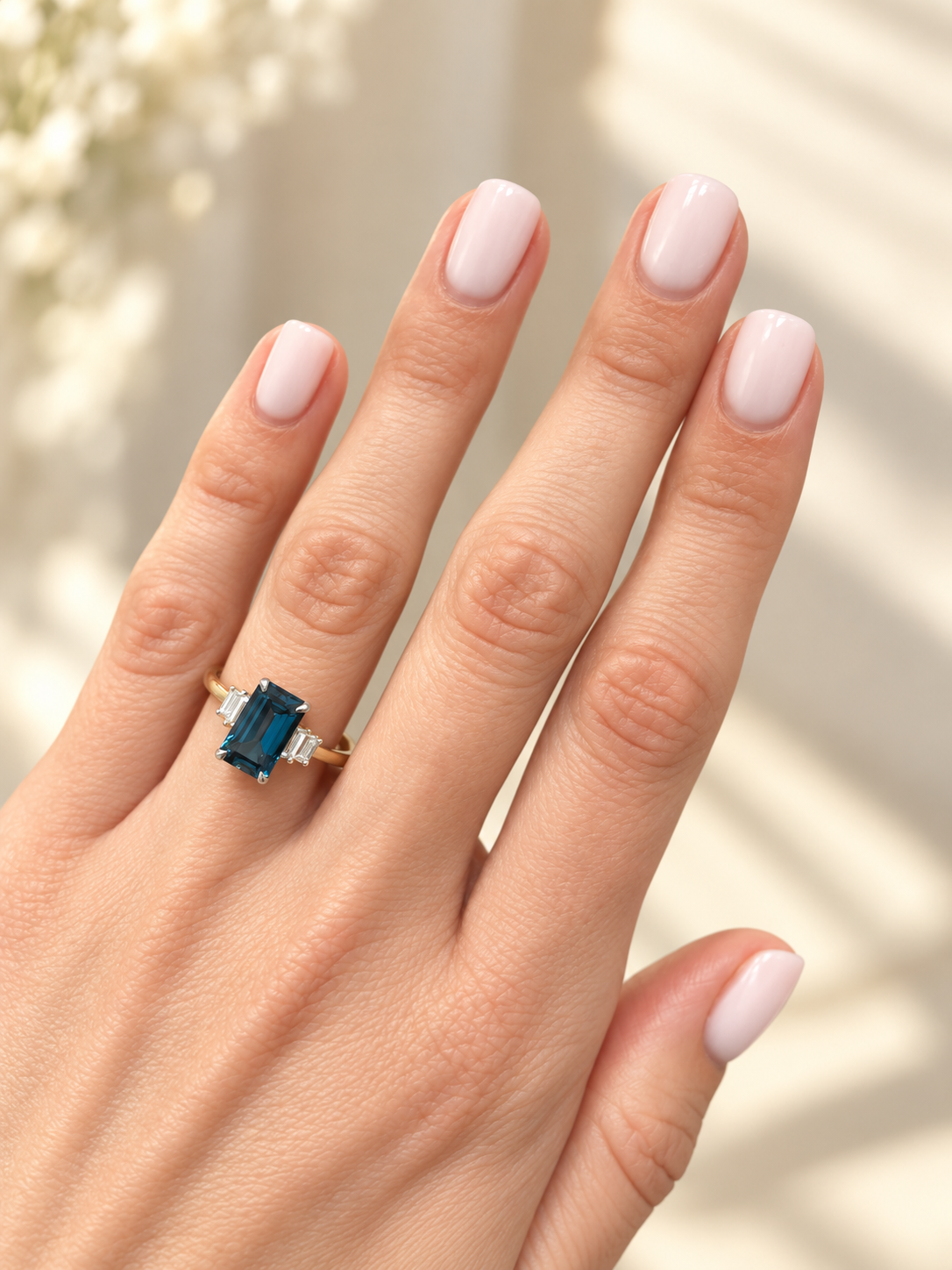 London Blue Topaz & Diamond Ring
