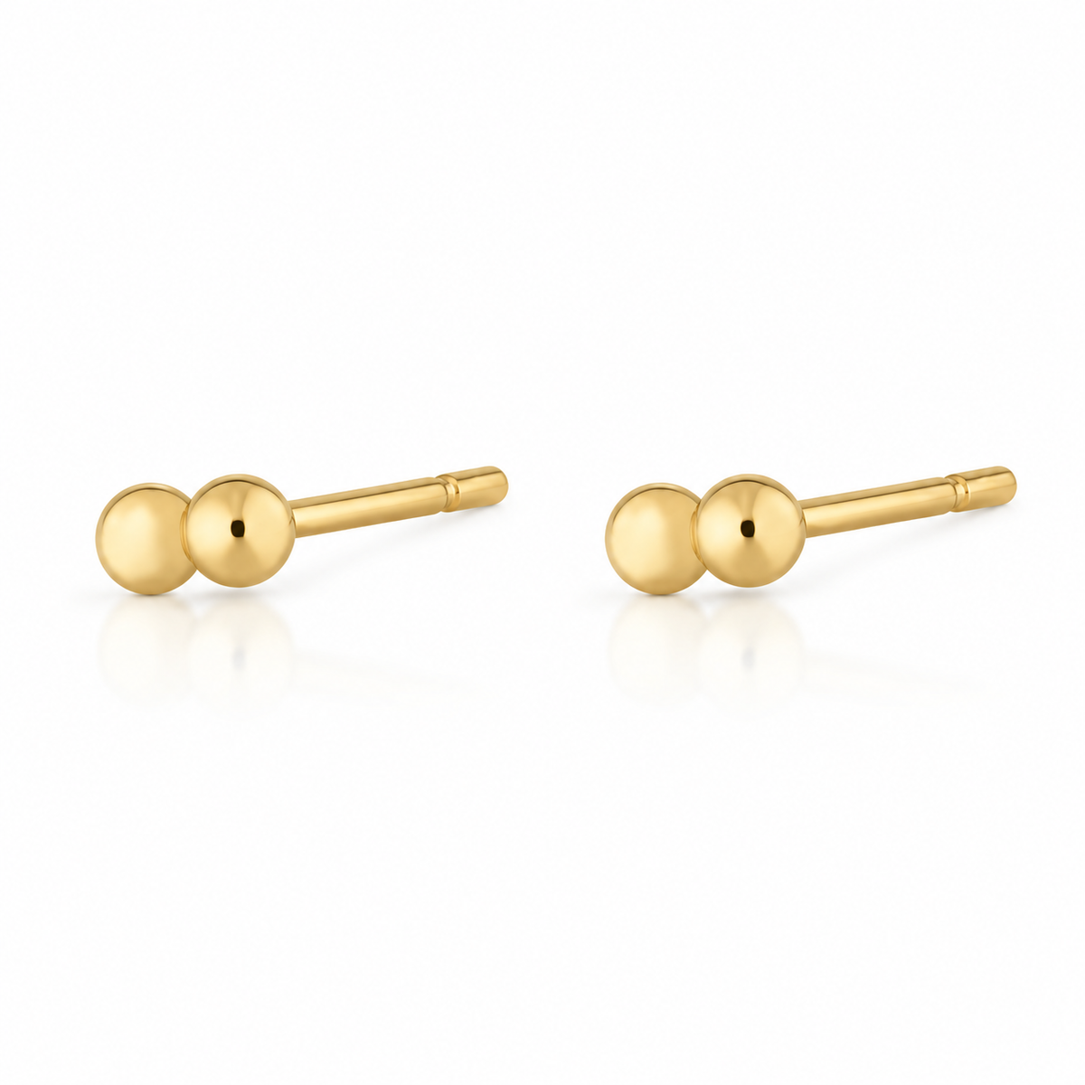 Gold Double Ball Stud